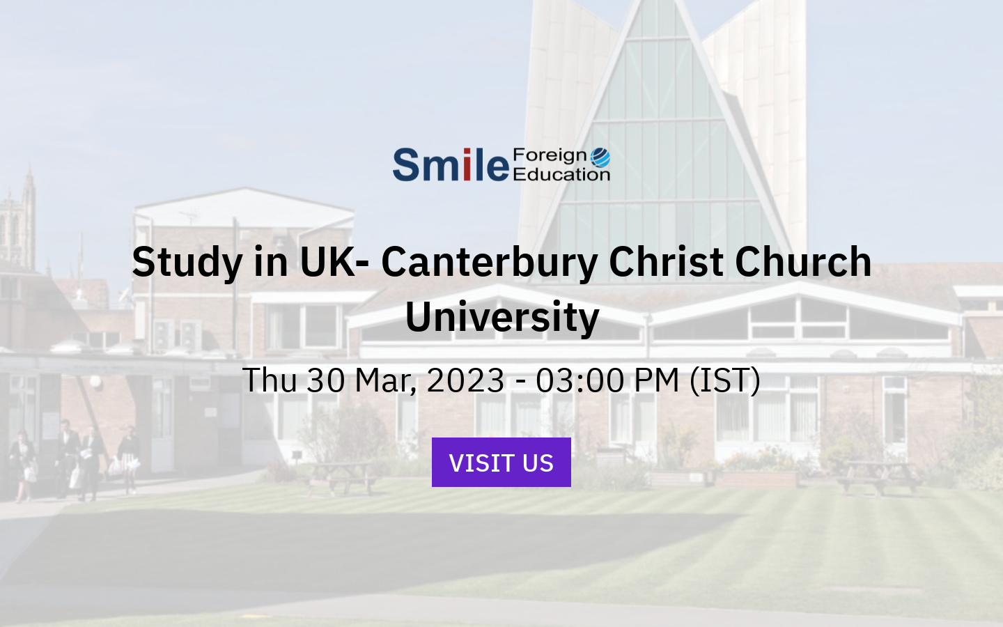 Study in UK- Canterbury Christ Church University